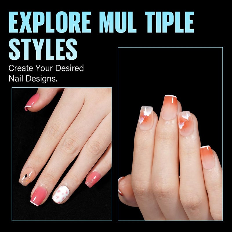 TOMICCA Extra Short Coffin Nail Tips, 240Pcs Half Matte Press on Full Cover Acrylic Nails, 12 Sizes Pre -Shape Soft Acrylic Fake Nail Tips for Nail Extension Art Home DIY Nail Salon - Image 2